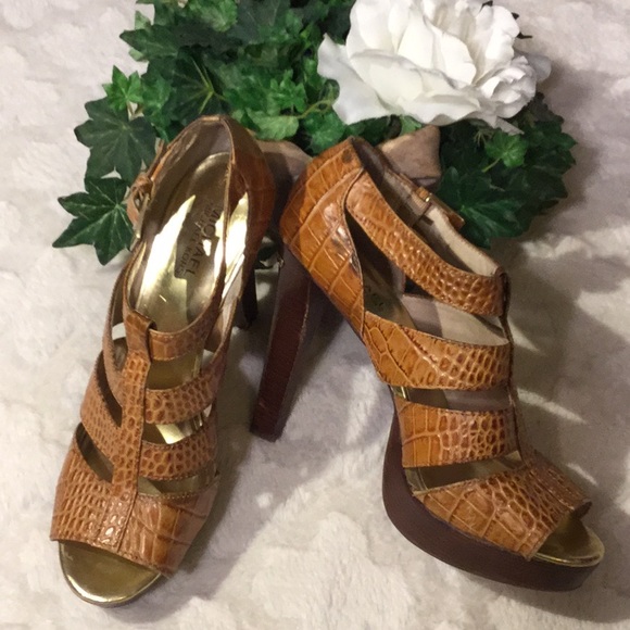 Michael Kors Shoes - Pre-loved Michael Kors Strappy Platform Heels, 9.5